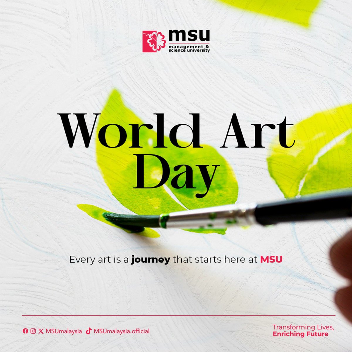 Explore your heart's passion in arts. Let #MSUmalaysia make your dream career in arts come to life: bit.ly/3PXuZMP

#WorldArtDay