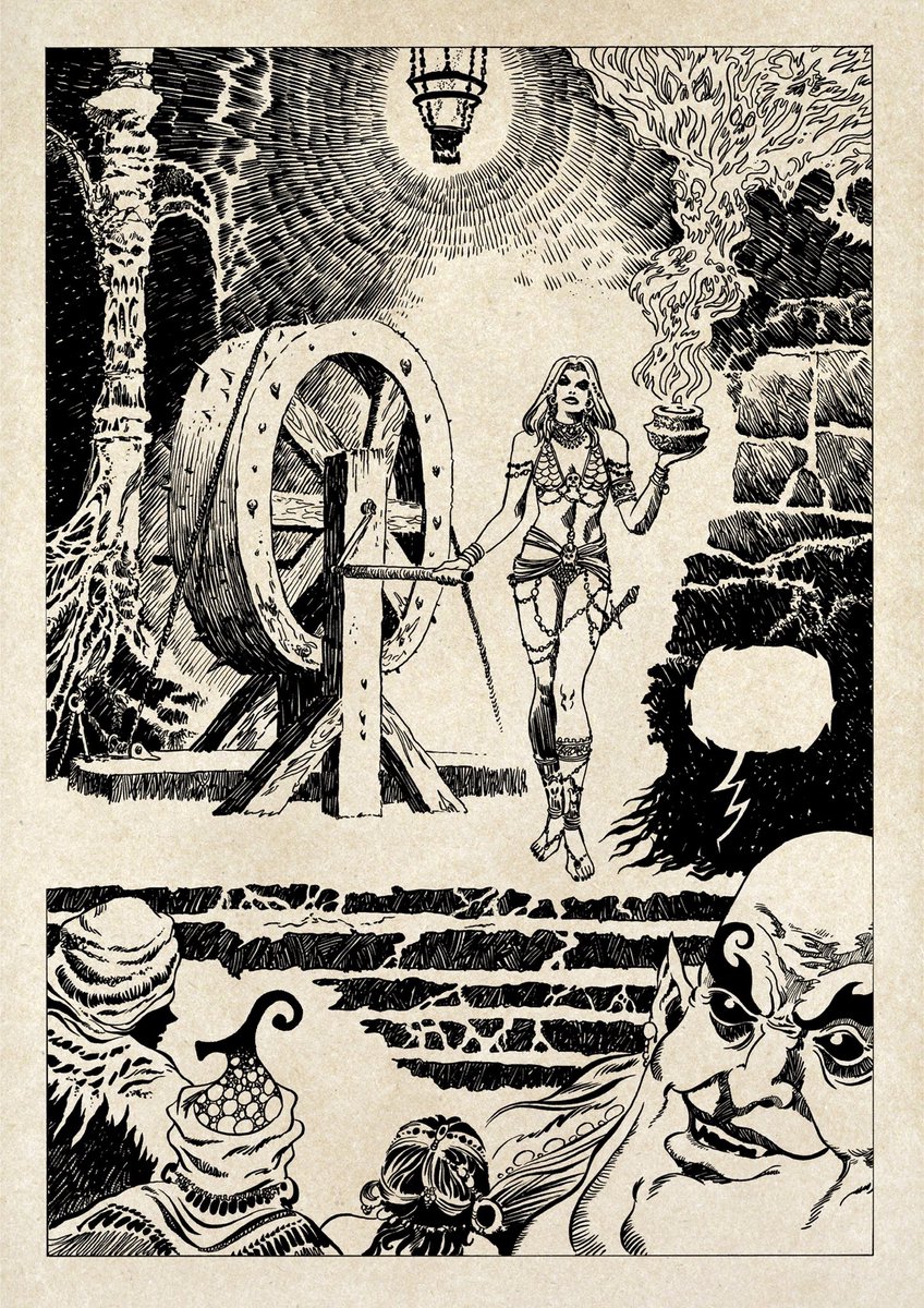 A page from the graphic adaptation of Clark Ashton Smith - The Isle of the Torturers. Really love to draw this atmosphere in comic book.