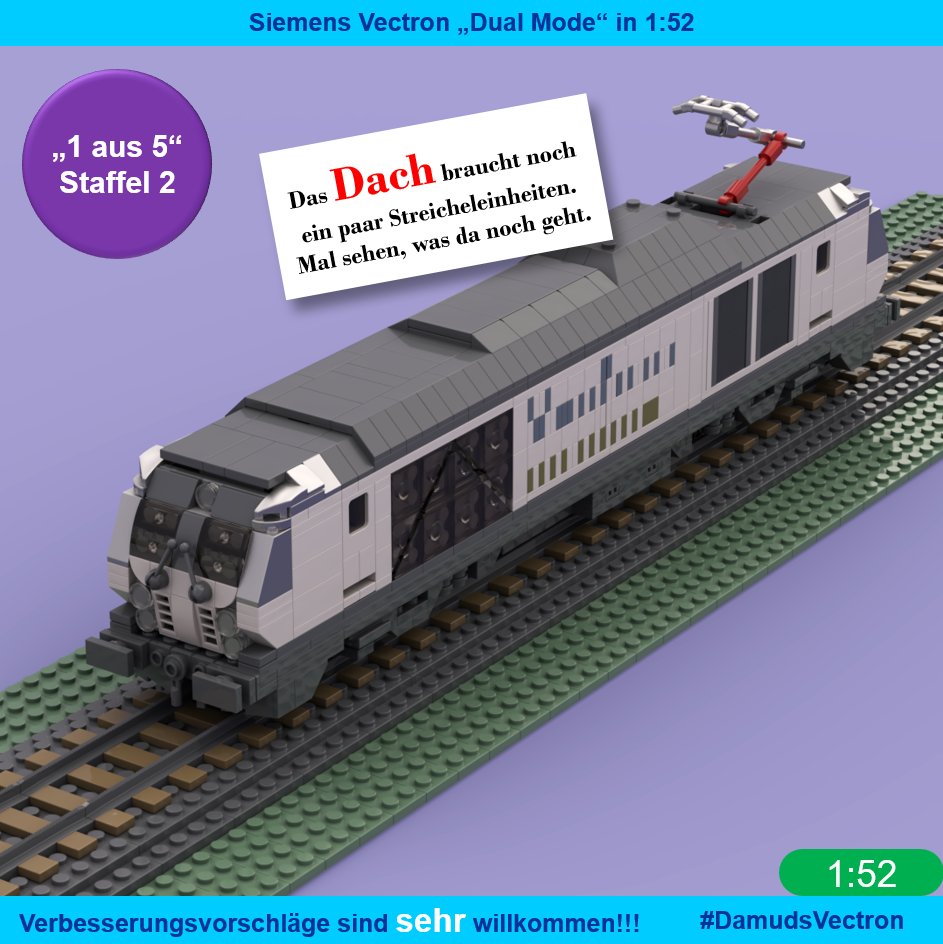MartyRenger's tweet photo. Legomodell des Siemens Vectron "Dual Mode".
Ein paar Kleinigkeiten fehlen noch.
Über Verbesserungsvorschläge freue ich mich.
Postet mir auch Farbvarianten, die Euch gefallen würden!
Alles was ich bisher zum Vectron gepostet habe, findet Ihr unter #DamudsVectron https://t.co/je8kCEye35