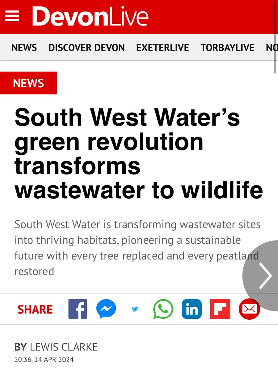 More like a Greyish Brownish Discharge in our water courses than a green revolution Is @DevonLiveNews owned by same group as @DailyMirror @Daily_Express  helping to #shitewash @SouthWestWater #SewageScandal