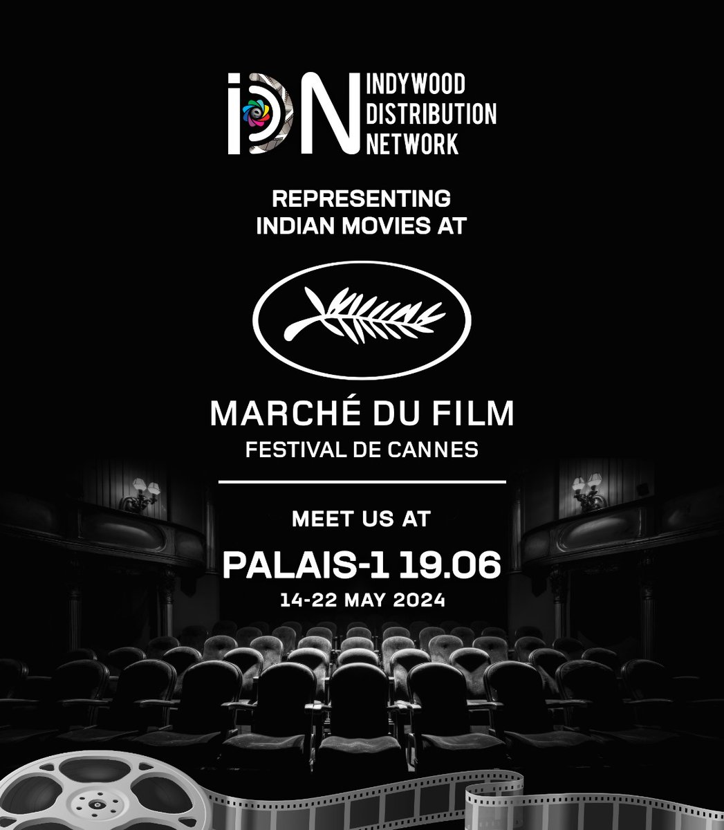 @idn_indywood (IDN) at @mdf_cannes (CANNES)! 🎬 Meet Us At PALAIS 1: 19.06 - May 14-22, 2024.'
#cannes #cannesfilmfestival #cannes2024 #indiancinema #idn #worldcinema #networking #filmmarket