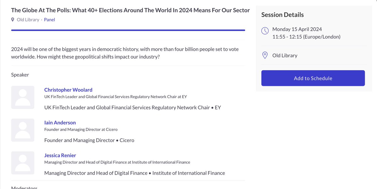 Imagine my surprise when I was told at registration for today's #IFGS2024 Innovate Finance conf — where I was scheduled to moderate the below panel — that I had been CANCELLED. Why? Because I declined to pre-submit the exact questions I was going to ask the panelists. This is
