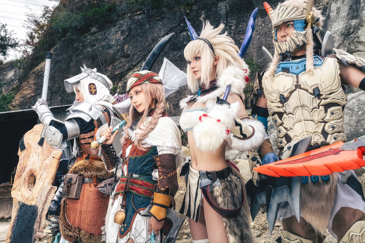 【Cosplay】

MONSTER HUNTER

オリジン装備：sol
バギィ装備：たんぬ
キリン装備：まみち
ナルガクルガ装備：白冥にあ
ベルダー装備：はな
ジャナフ装備：ひょう
ベリオ装備：ken

photo：ばーさくさん

#MH20Anniversary併せ0407