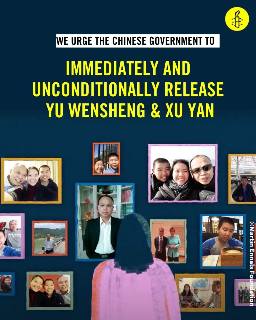 #China: human rights lawyer #YuWensheng and his wife, activist Xu Yan, were arrested a year ago on their way to @EUdelChina. They are detained on spurious charges, incl. inciting subversion of state power.

#MEF & 29 organizations call on their immediate and unconditional release