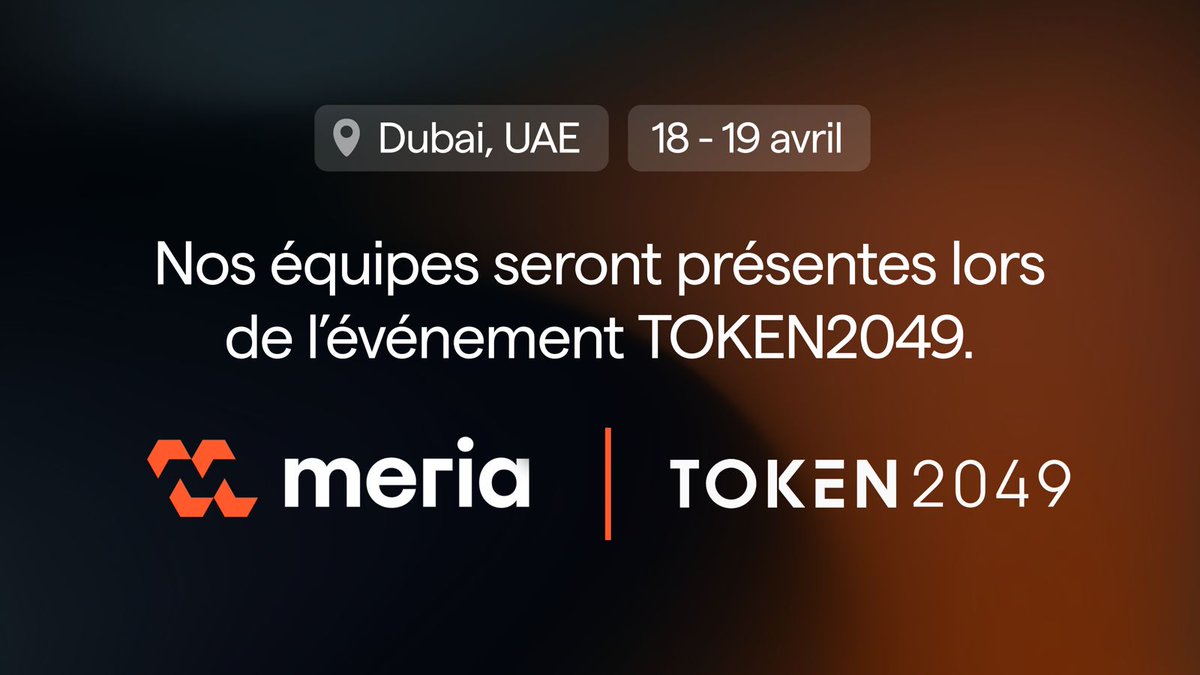 🇬🇧[ENGLISH VERSION BELOW] 👀Plusieurs membres de nos équipes seront présents à @token2049 ! Après une semaine à la #PBWS, nos équipes s’envolent pour Dubai. 🇦🇪 Une nouvelle occasion pour rencontrer les membres de l’écosystème crypto et mettre en avant notre rôle de validateur