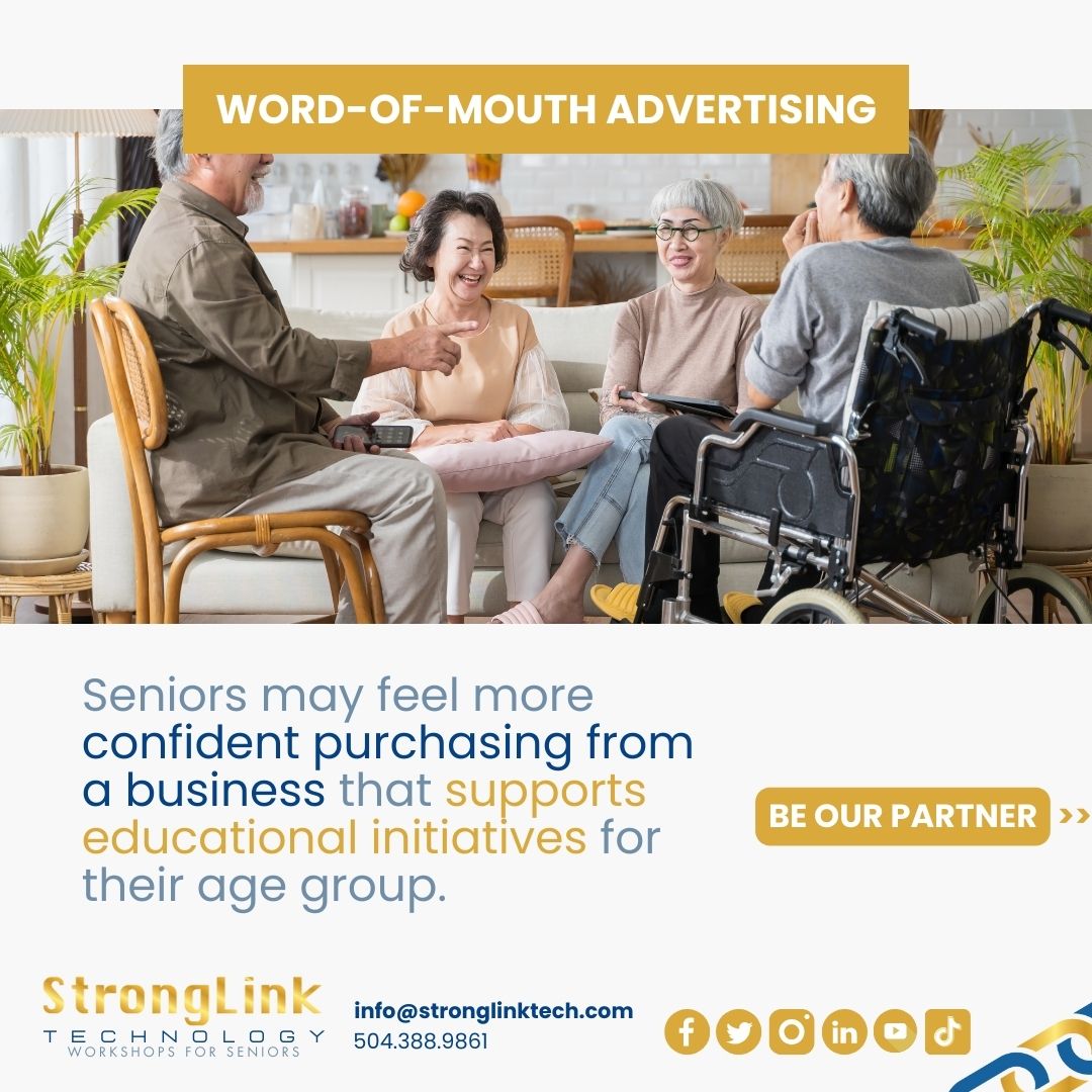Thanks to local businesses sponsoring our smartphone workshops for seniors, we've seen a boost in word-of-mouth advertising as participants share their positive experiences with others. 📱💼👵 #SupportLocal #SeniorTech #CommunityEngagement