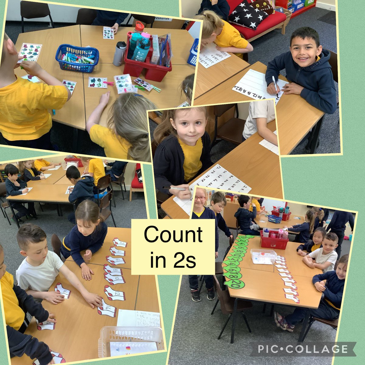 Year One were excited to start their new @WhiteRoseEd unit ‘Multiplication and Division’. Today we started learning how to count in 2s, and practised this skill using a variety of activities 🙂✖️➗@OurLadyandAllS1