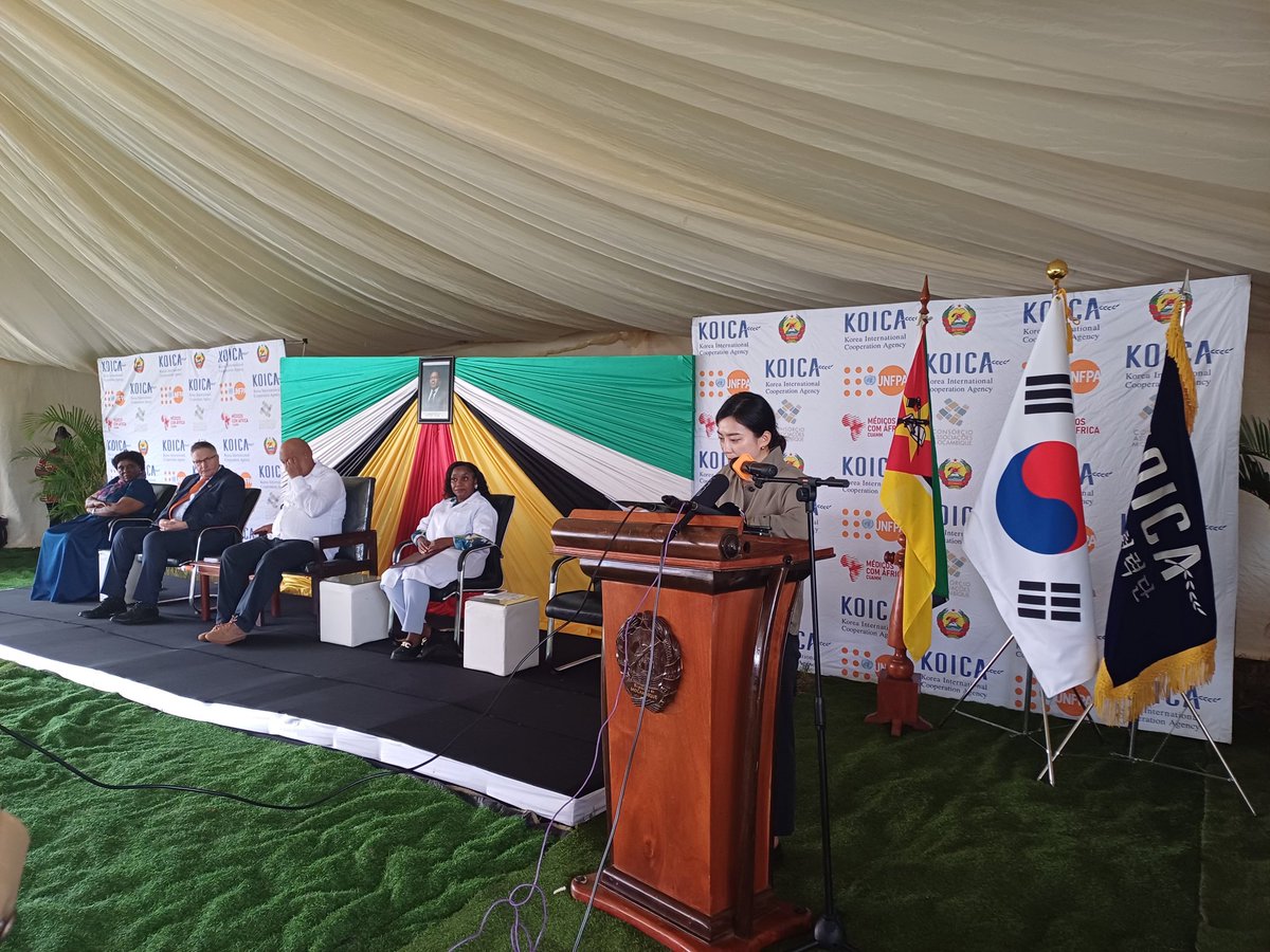 Happening now: Operating Theater inauguration ceremony at Dondo district Health Center. With support from the Republic of Korea 🇰🇷, UNFPA is able to help the government partner to reduce maternal mortality at Sofala Province in Mozambique 🇲🇿