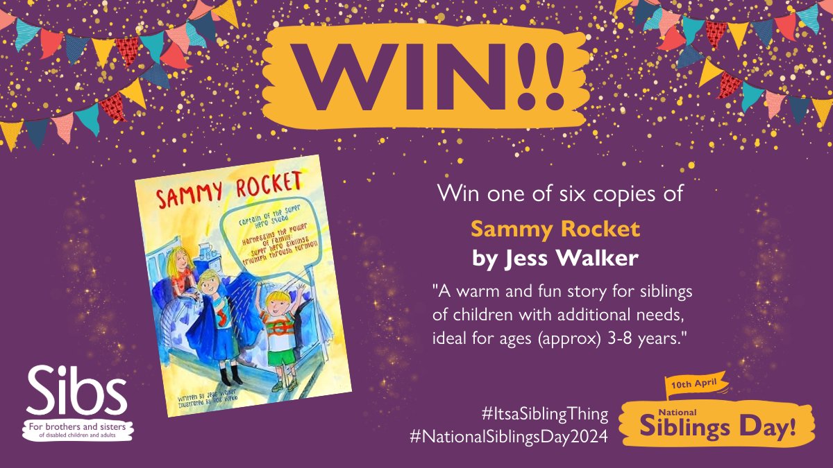 We are delighted to announce that Rachel, Steph, Caren and Alia are winners in our 'Sammy Rocket' book draw for #NationalSiblingsDay2024 Congratulations!