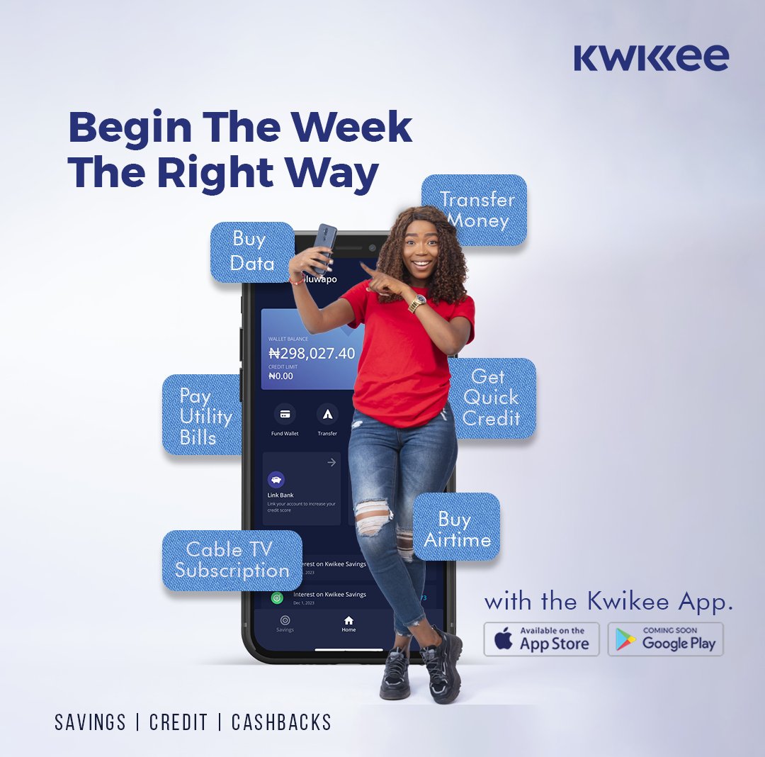 Kwikeeafrica's tweet photo. The solution to all your needs is just at your fingertips!
Start the week with ease by downloading the Kwikee App today!
#KwikeeApp #EasySolutions #QuickCredit #FinancialEase #GetWhatYouNeed #QuickAccess #KwikeeAfrica #StartTheWeekRight #ConvenientApp #FinancialFreedom https://t.co/hMU5fwwx0c
