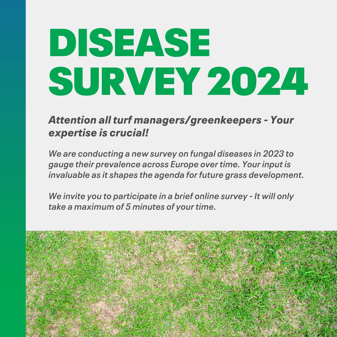 Groundmen, Turf Managers & Greenkeepers - Please help us by completing this short survey about the diseases you felt were prevalent in 2023. Survey: forms.office.com/e/H1fkjgwYF0