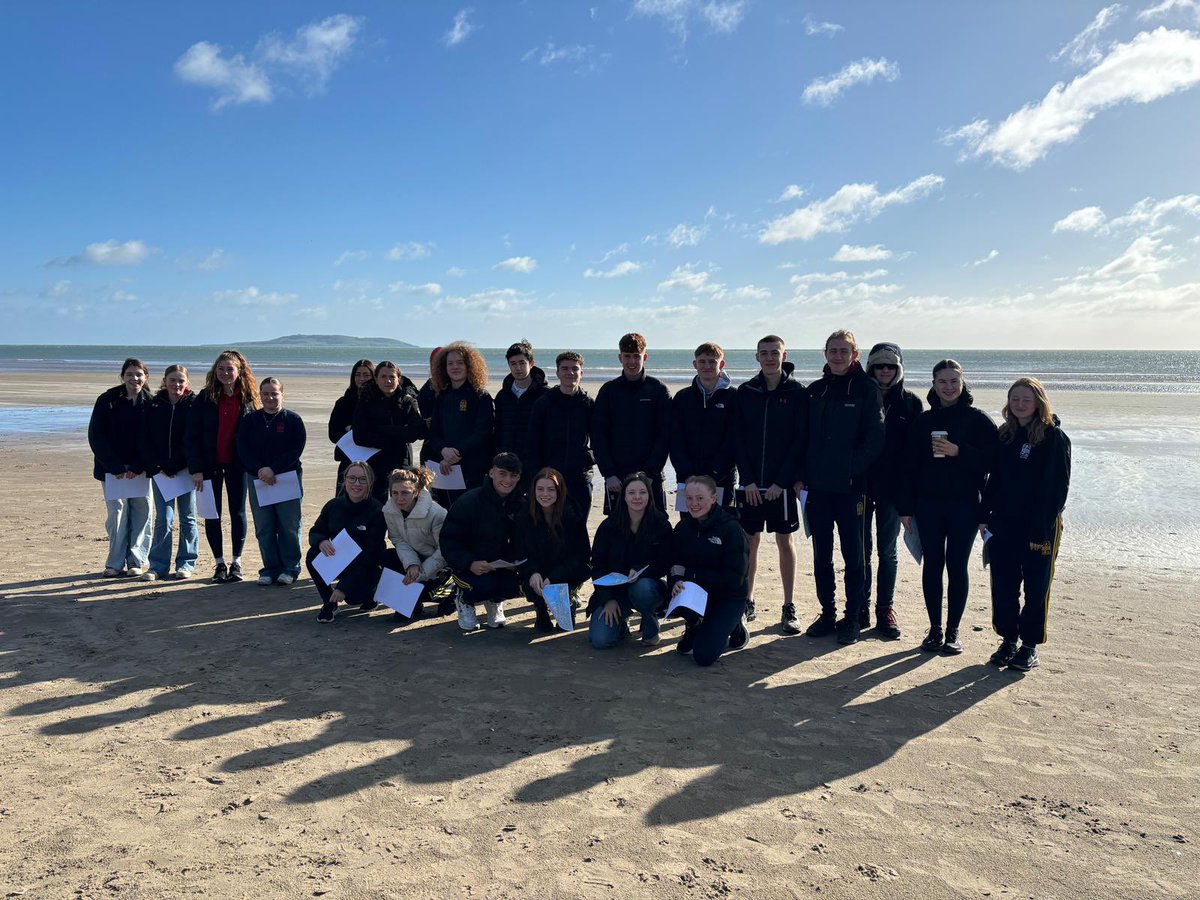 LC geography fieldwork underway on Portmarnock Beach