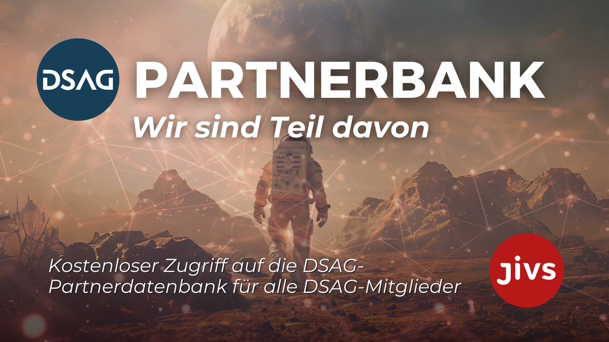 We are thrilled to be part of the new Partner Database of the German-speaking #SAP User Group (DSAG e.V.). Visit our new profile on the platform 🌐 lnkd.in/dQdUcgH4 #dsag #jivs #s4hana