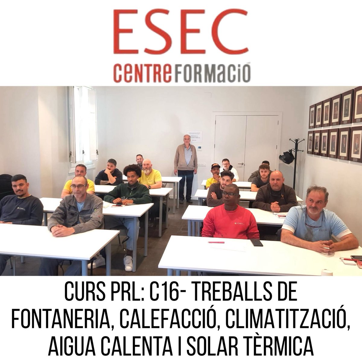 ESEC_Formacio's tweet image. ESEC imparteix la formació de 20h obligatòria en PRL C-16 TREBALLS DE FONTANERIA, CALEFACCIÓ, CLIMATITZACIÓ, AIGUA CALENTA I SOLAR TÈRMICA
ℹ️ bit.ly/3TXelOI
#PRL #formacióPRL #formaciónPRL