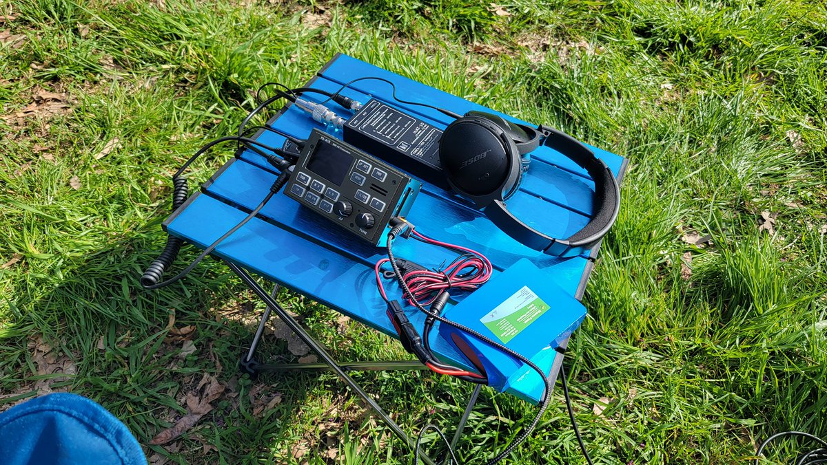 W4HFH's tweet photo. In an effort to get ready for #arrlfieldday2024 @W4HFH conducted a @POTAspots activation this weekend. Club members reviewed three different sized stations and discussed the ins and outs of a successful POTA activation. #hamradio #amateurradio #hams #getontheair #w4hfh  #pota https://t.co/YQR7aFAI18
