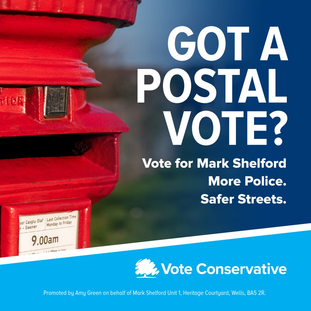 Got a postal vote? Vote for @ShelfordMark for More Police for Safer Streets.