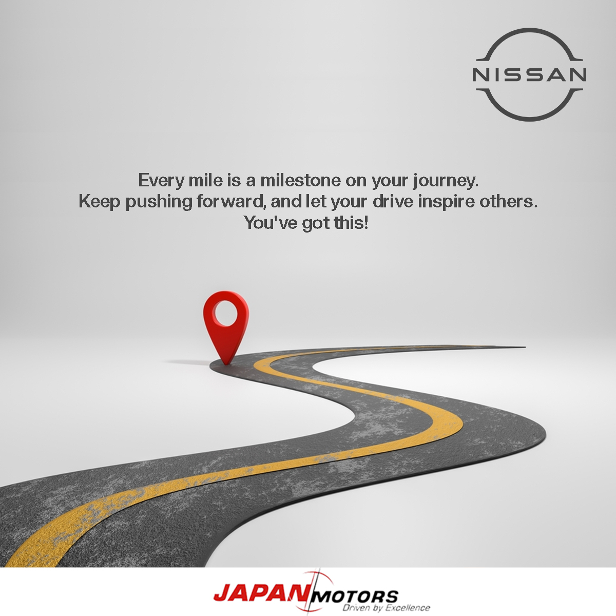 Every mile is a milestone on your journey. Keep pushing forward, and let your drive inspire others. You've got this!👏 Call our hotline 📞:0244338393 Book a test drive: nissanghana.com/en/shop-home/b… #JapanMotors #NissanGhana