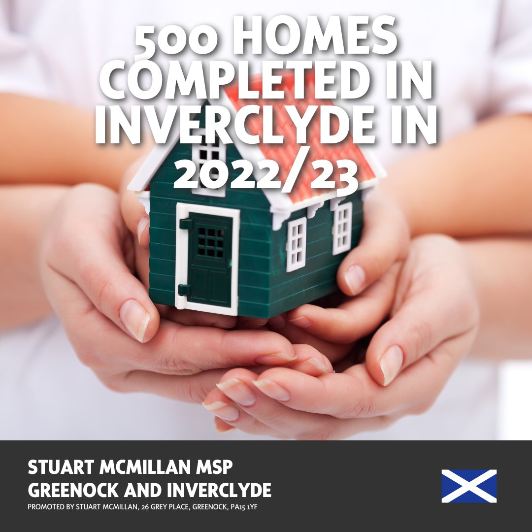 🧱Last year saw the highest number of completions since the housing crash in 2007/08, with the total supply of new houses in 2022/23 reaching 24,368, up 10% on 2021/22. 💛@theSNP will continue to take action, committing £556m to the affordable housing supply programme this year.