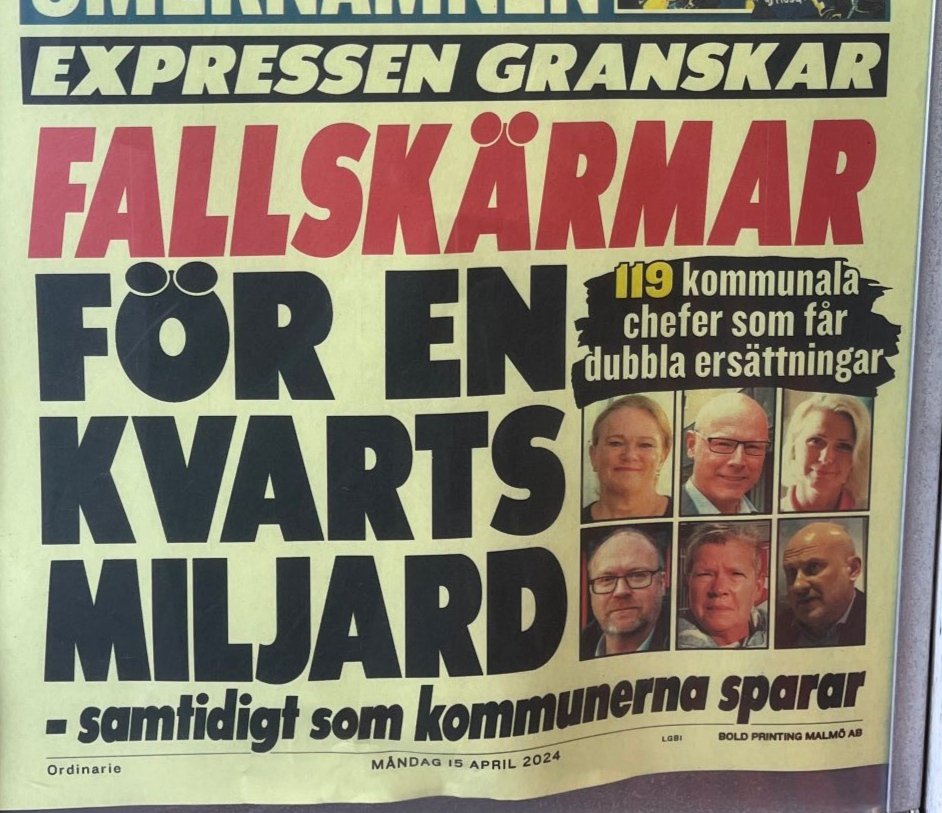 Men Hallå !! Kommunerna har ju skrikit sig hesa på att dom saknar pengar.
Kommunpolitiker ska inte handskas med pengar!