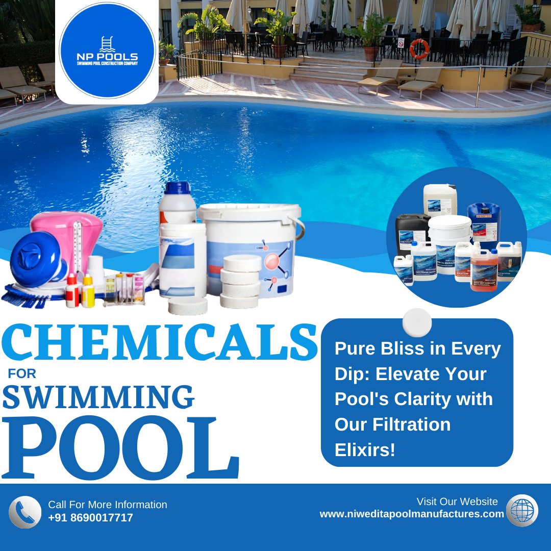 Chemicals for swimming pool- Pure bliss in every dip. 

#pools #poolmaintenance #poollights #manufacture #poolfilter #sauna #tiles #poolfitting #stream #jaccuzzi #trending #company