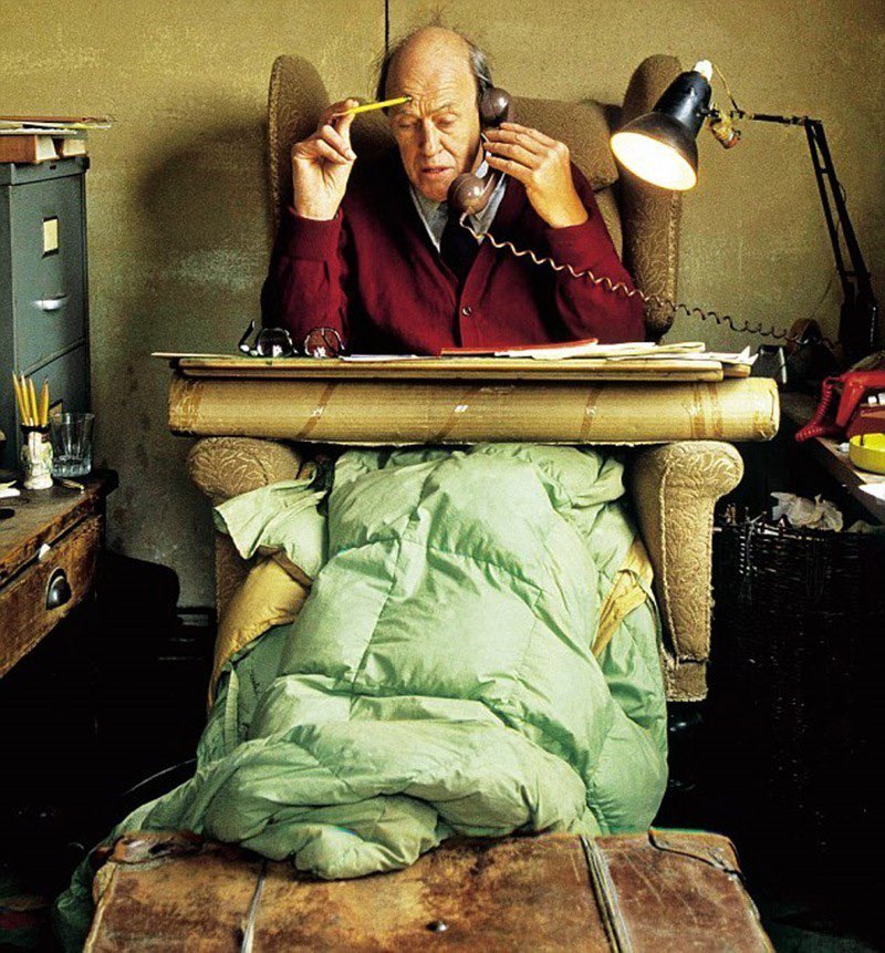 The genius of Roald Dahl. Sidebar, this is definitely the pose you hurriedly get into when someone walks in on you wanking.