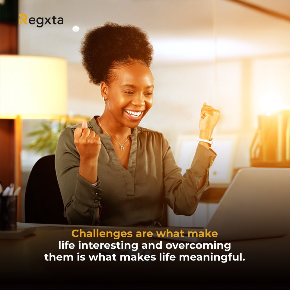 Embrace the obstacles ahead as opportunities for growth and development. You've got this! 

Visit regxta.com or send us a DM to learn more about us

 Follow us on social medias @Regxta_

#Regxta #Wealth #Innovation #Fintech #FintechStartup #Fintechs #Invest #Savings