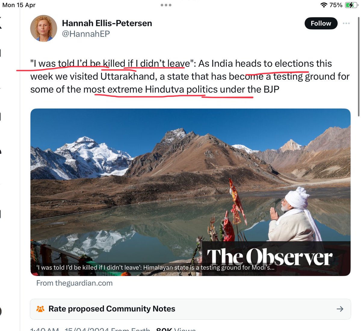 @UnSubtleDesi “We don’t have an agenda, I assure you”…. she said. “We are just covering Indian elections” …. she said. Kudos, you red flagged this farce from light years away.