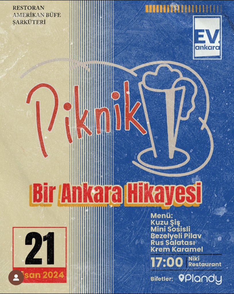 Bir Ankara efsanesi olan Piknik’i yeniden tadımlıyoruz, detaylar ve bilet için: instagram.com/p/C5d8XYLqidE/…