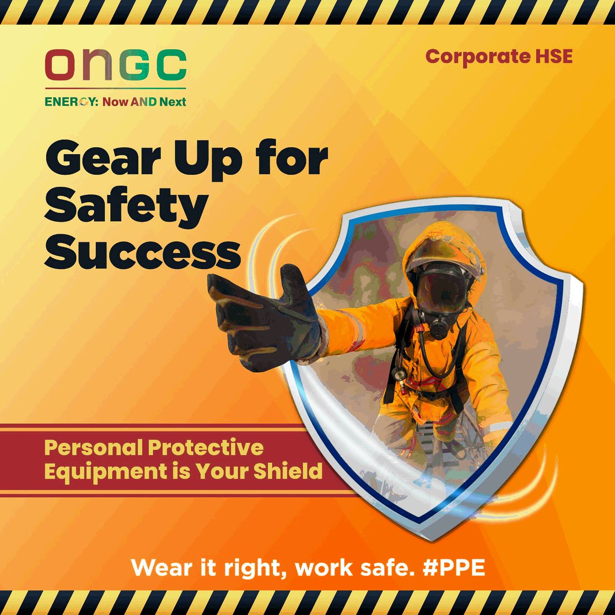 🛡️ Gear up for #safety with #ONGC's guide to Personal Protective Equipment (PPE)! Whether it is gloves, goggles, or helmets, always choose the right #PPE for the job. Remember, safety starts with you. #EnergyNowAndNext l #YouAreEnergy