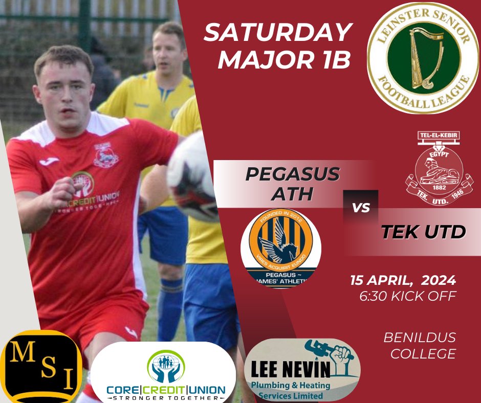 ⚽️⚽️ MATCH DAY ⚽️⚽️

Our Saturday side take the short trip too benildus college this evening too face @PegsFC 

6:30 kick off 

All support welcomed 
🔴⚪️