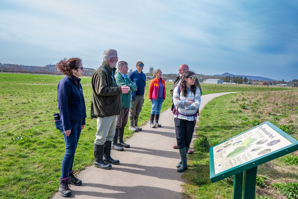 The other day we welcomed some colleagues from the Cairngorm National Park and Angus Council, River Dee Partnership and the Esk Rivers and Fisheries Trust to find out how Ury Riverside Park came about, how we developed the site and continue to manage the Park.