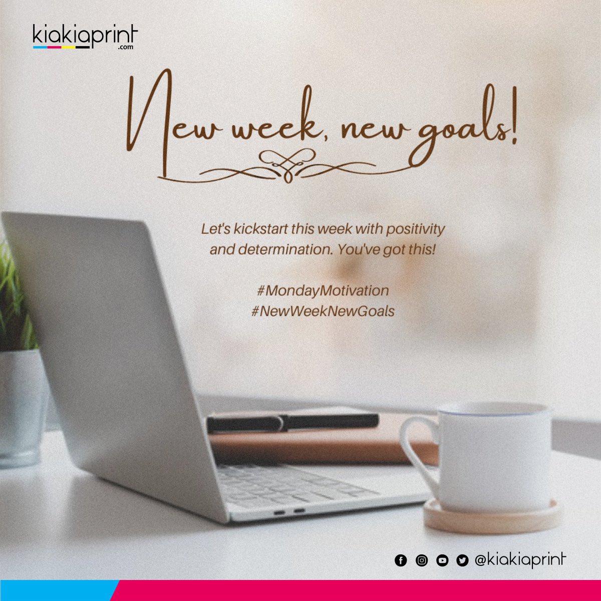 kiakiaPrint's tweet image. That's the spirit! What's your new goal for this week?
#Printkiakia
#Newweek
#Newgoals