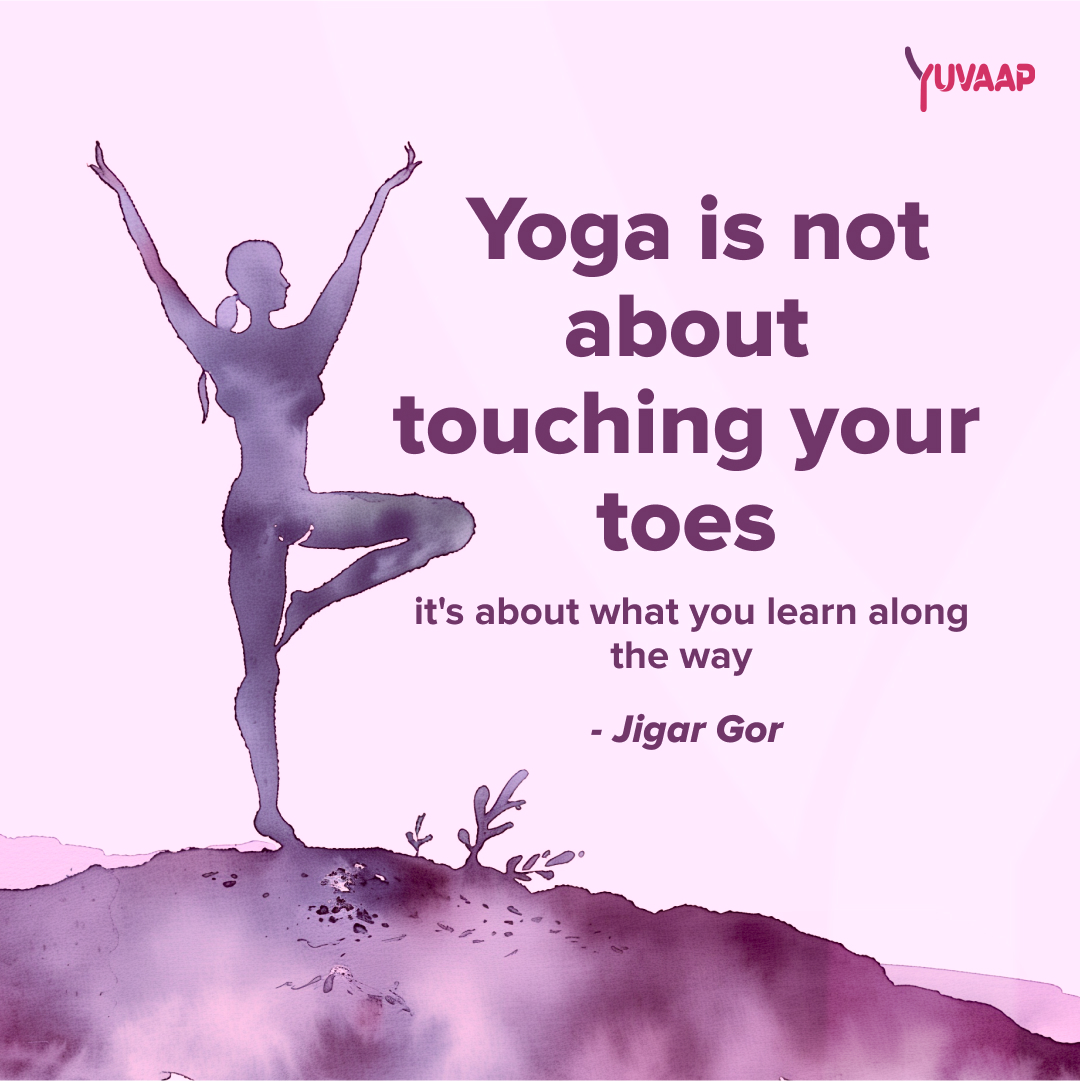 Jigar Gor says it all: 'Yoga is not about touching your toes; it's about what you learn on the way down.' Let go of expectations & enjoy the journey! 

Share your insights on the #yoga path below.

#yuvaap #yoga #fitness #meditation #yogapractice #yogainspiration
