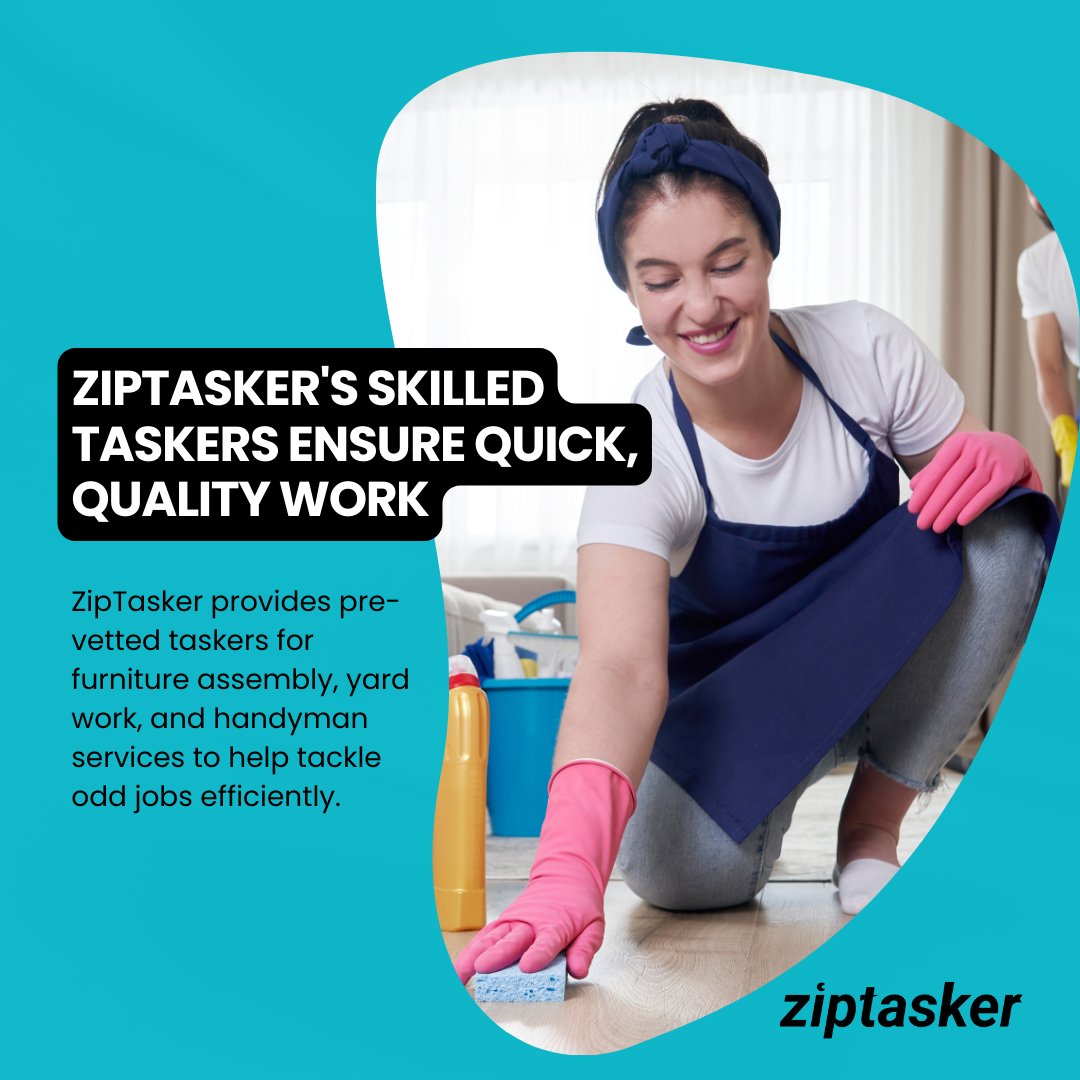 #ZipTasker provides pre-vetted taskers for furniture assembly, yard work, and handyman services to help tackle odd jobs efficiently.

#HomeImprovement #SpringCleaning #DIY #LocalServices #HomeHack #HandymanService #Handyman #QualityWork