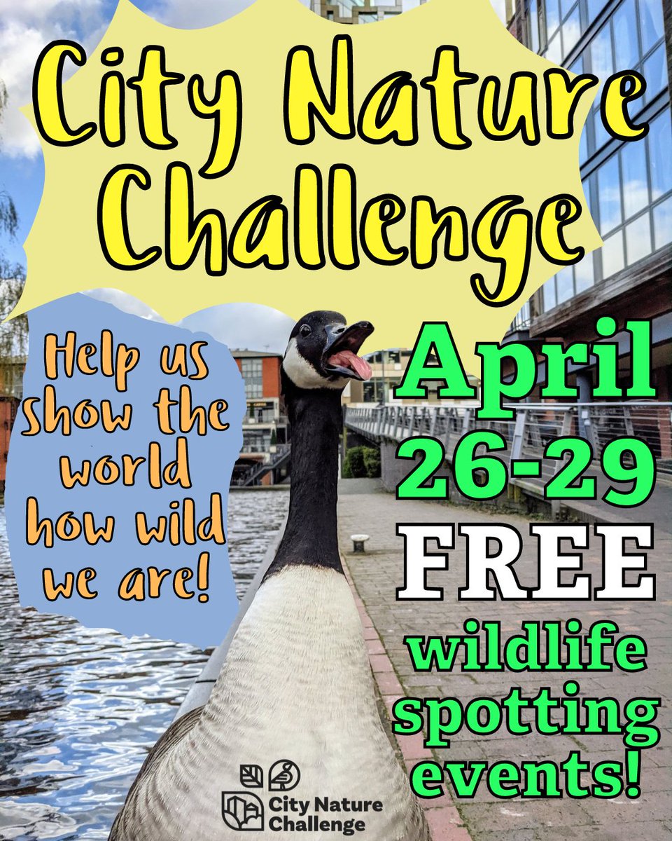 WTBBC's tweet photo. 🚨It's Birmingham and the Black Country VS the World in the City Nature Challenge!

Come and spot wildlife with us this April 26-29 at FREE events across the region and help us show the world how wild we really are!

Find out more and book your places: https://t.co/Cr4r2Ww4Uk https://t.co/xYS5OcInup