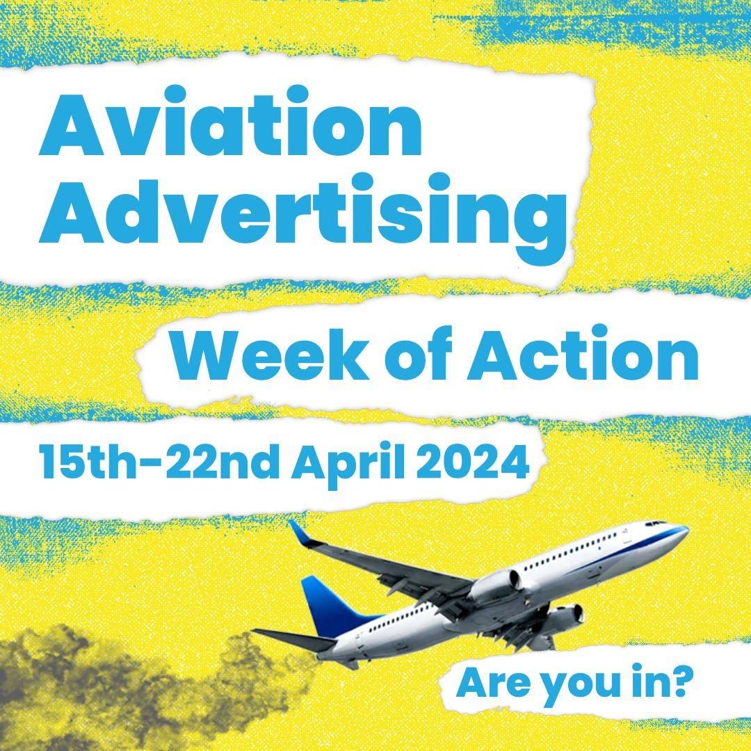 📢💥 Get involved with the Europe-wide week of action against airline advertising. 15-22 April 2024. ✈️Airline ads are everywhere - on our streets, in newspapers, in sports stadiums, and on our social media feeds...