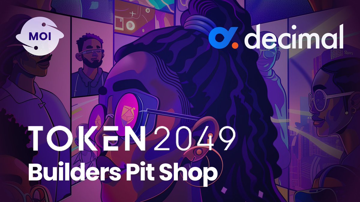 Yo Buidlers at #Token2049Dubai 👋 Ditch the FOMO and get REAL feedback.👀 GET READY for Builders PitStop presented by MOI Technology & @DecimalAt. We got a fam of testers ready to break your dApp (in a good way of course) 😜 - no matter how niche. Don't sleep on this -…