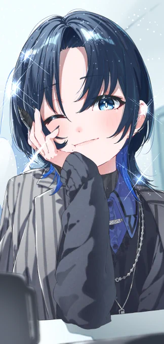 #青ペン 