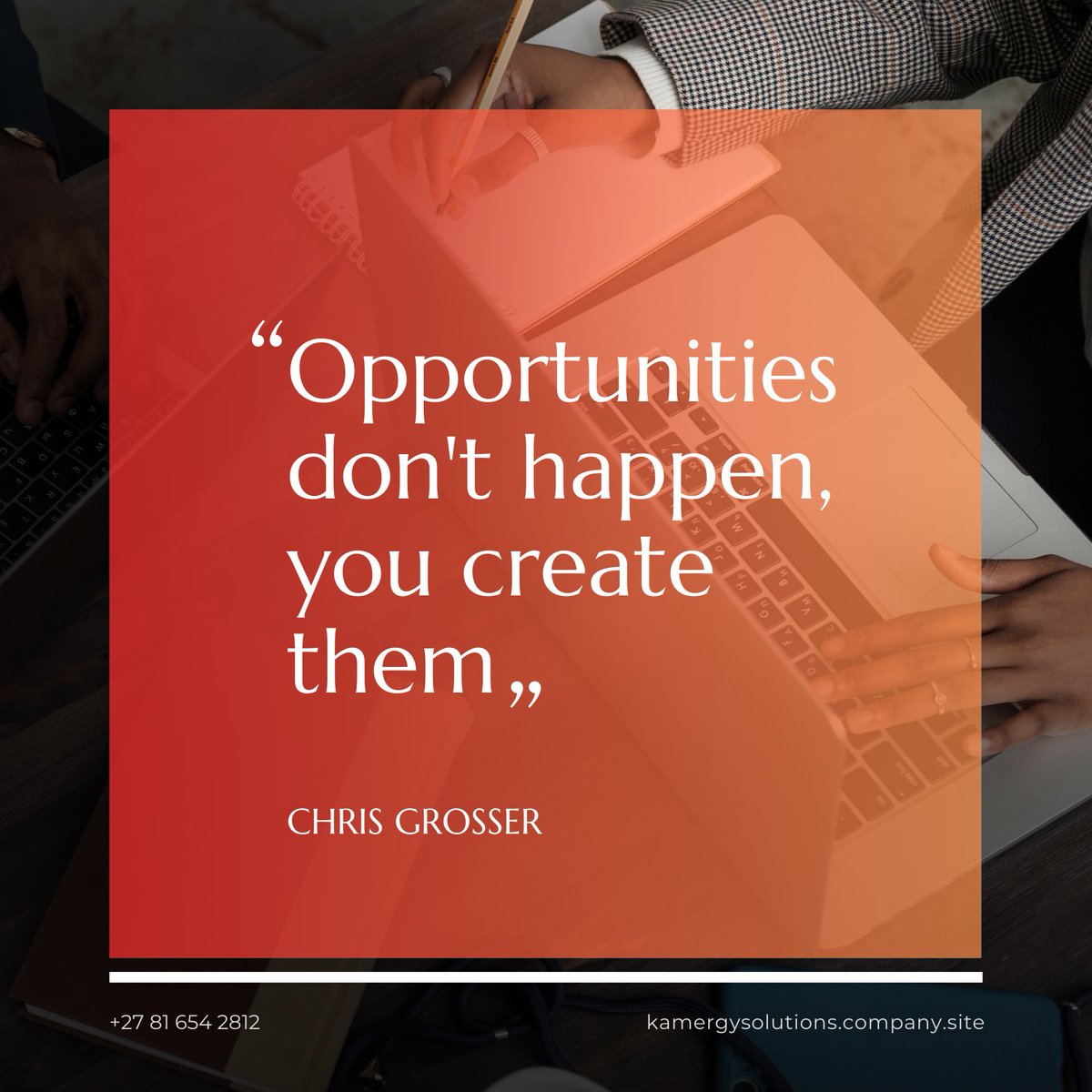 KamergySolution's tweet photo. Monday Motivation 💪🌟
"Opportunities don't happen, you create them." 💼✨ Let this be your mantra today and every day! Let's kickstart this week with determination and drive to make our business dreams a reality. 💥 #MondayMotivation #CreateOpportunities #KamergySolutions https://t.co/7iXwl3hyUC
