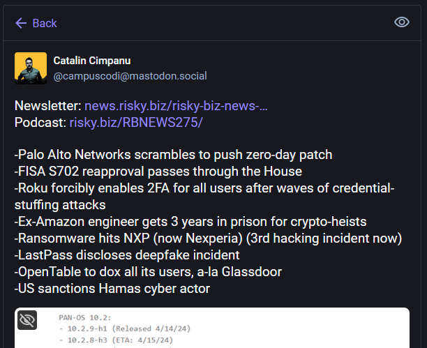 Ginormous newsletter for a silly Monday morning mastodon.social/@campuscodi/11…