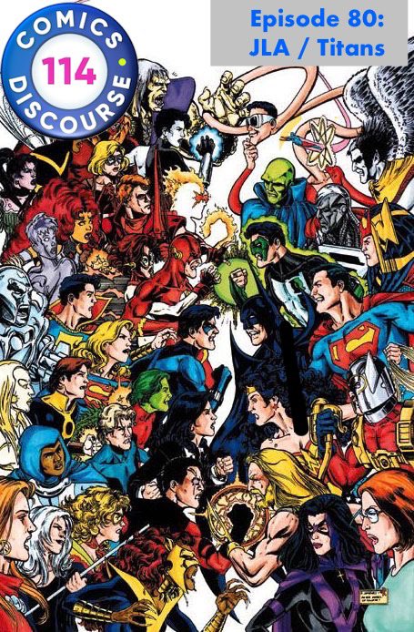 Episode 80 - We get into a Technis construct to discuss the classic 90s #DCComics #JLA / #Titans mini-series by #DevinGrayson and #PhilJimenez that took place during the #GrantMorrison JLA era.  #JudgeDredd and #BatmanDarkAge by #MarkRussell & #MikeAllred
podcasts.apple.com/us/podcast/com…