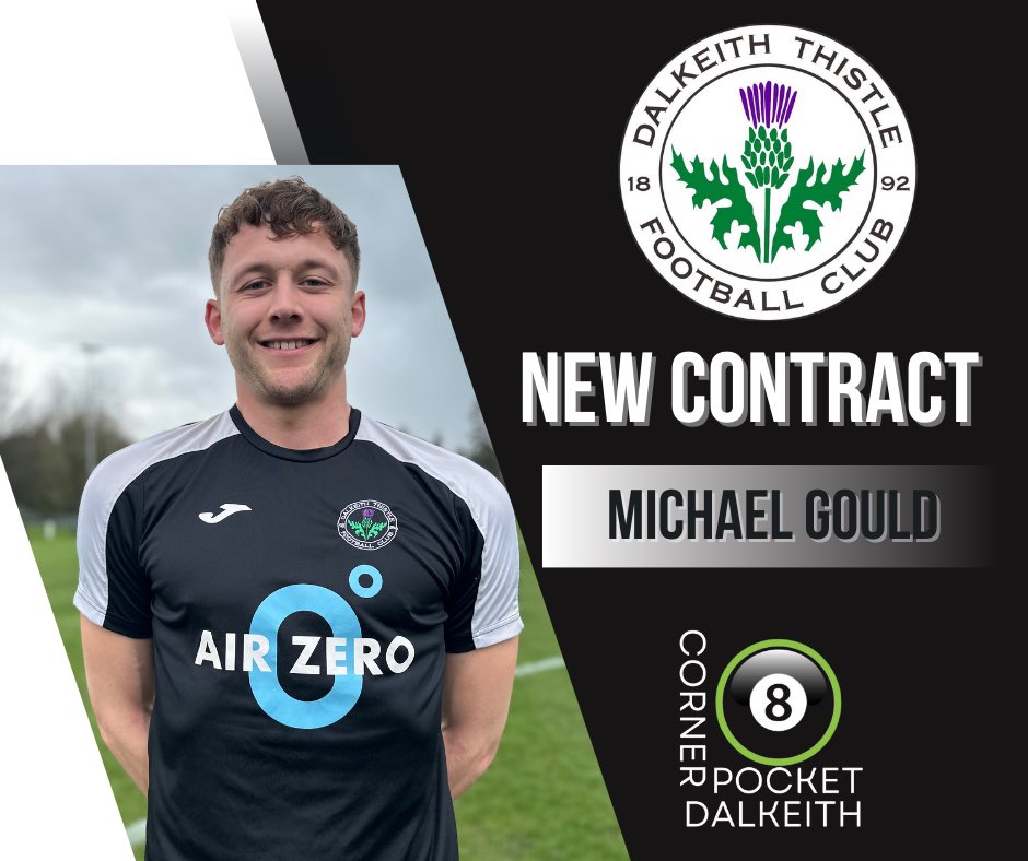 ✍️MICHAEL GOULD SIGNS ON FOR  24/25 

We are delighted  to announce Michael Gould will remain a Jag for season 24/25

Congratulations !  Mikey ⚫️⚪️

#dalkeith #dalkeiththistle #renewalcontract🤝✒️📄✅ #scotlandfootball #scottishfootball #midlothian