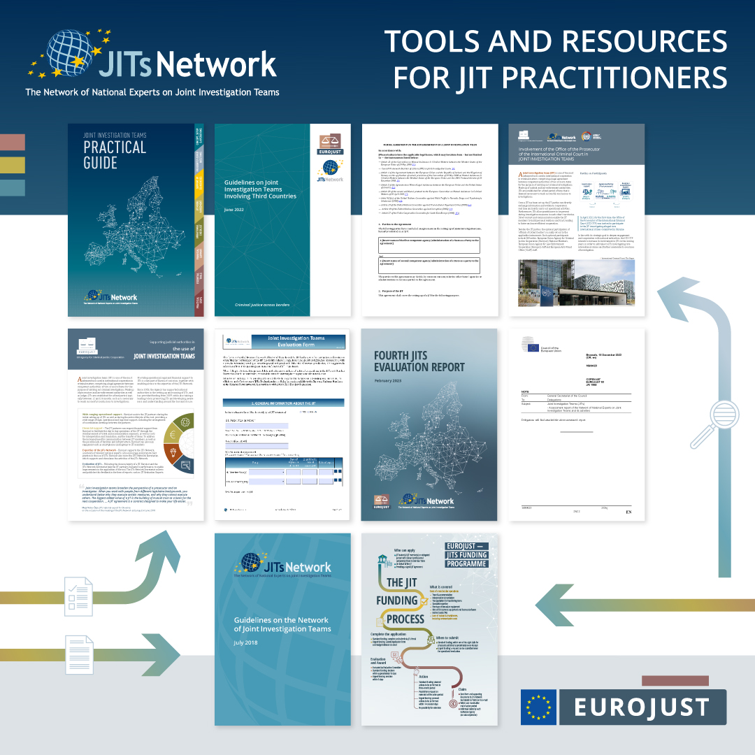 📢 Attention #JointInvestigationTeam practitioners! ⚠️ Did you know we have a wide range of tools & resources available to help with all your JIT-related needs? 📑 Now all of them can be easily accessed via our new leaflet! Download it here 👇 eurojust.europa.eu/publication/to…