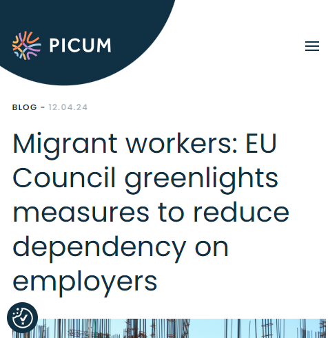 Platform for Undocumented Migrants (PICUM) tweet media