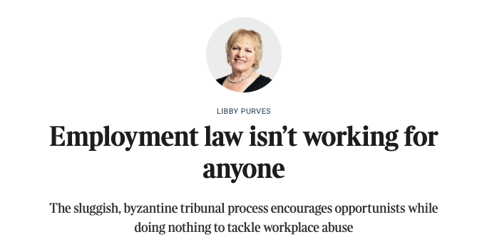 JasonBraier's tweet photo. 🧵In today's Times, Libby Purves pens an article that will be like a red rag to a bull to many employment lawyers. 

First, an incendiary headline and subheading (which I accept may have been written by the editorial team rather than her).
#ukemplaw https://t.co/4oO7lCXUy7