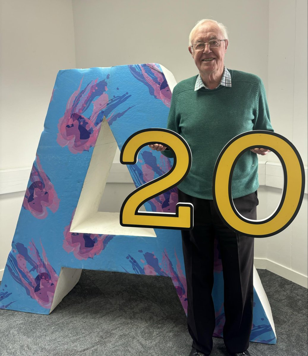 Huge congratulations to Alan who recently celebrated two decades of volunteering with our fundraising team. Thank you, Alan. You are a star! ⭐️ There are so many ways that you can get involved as a volunteer with CHAS. Find out more and join the team 👇 chas.org.uk/get-involved/v…