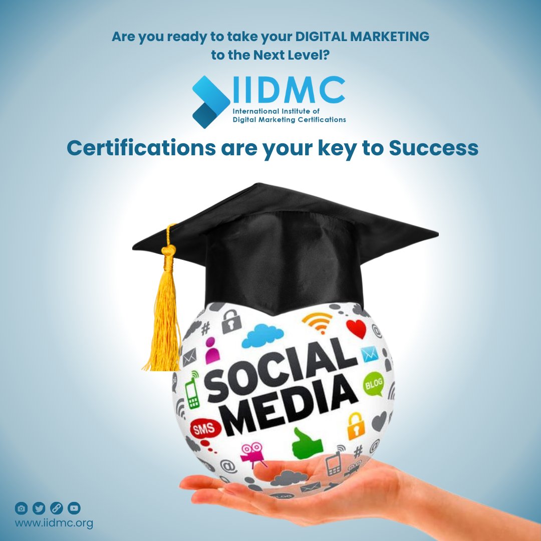 Advance your digital marketing expertise!
@iidmcofficial Certifications Are Your Key to Success.
Join now! Visit iidmc.org to discover more.
#digitalmarketing #socialmedia #careergrowth #certification #career #institutions #digitalworld #education.
