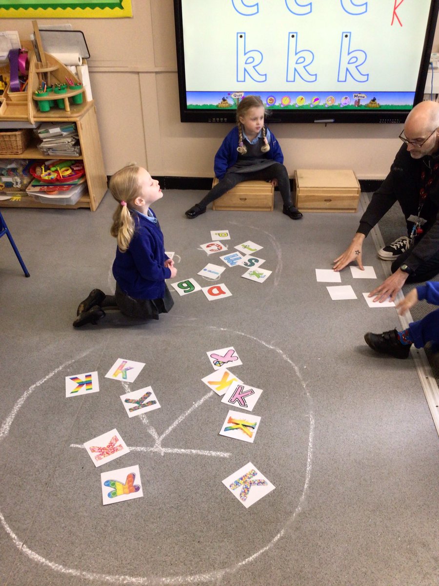 Practicing our cutting and sorting sounds.