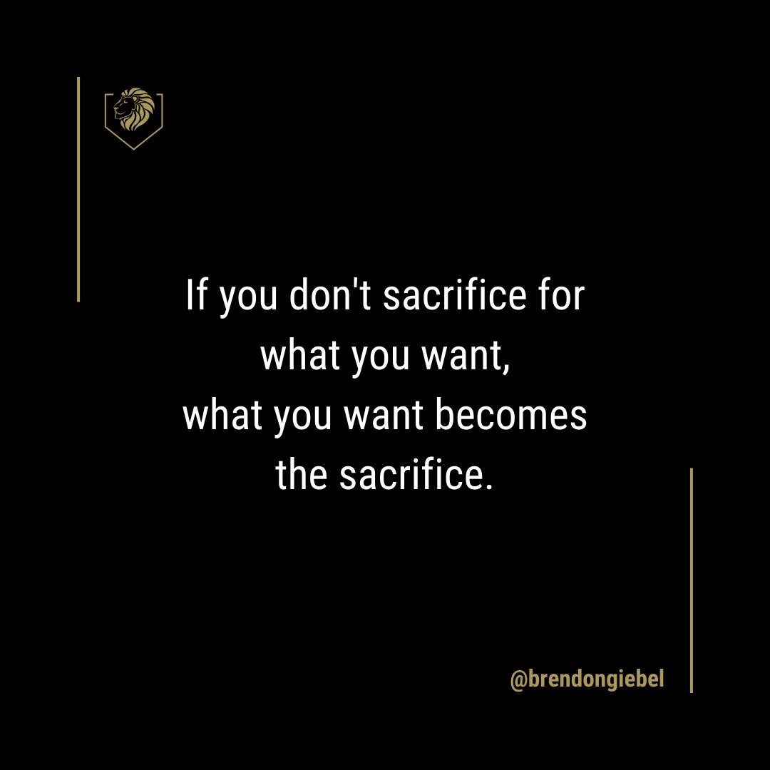Choosing not to make sacrifices for your aspirations inevitably results in those aspirations themselves becoming the sacrifices. Prioritising comfort over dedication often leads to missed opportunities and unfulfilled dreams.

#SacrificeForSuccess #Dedication #GoalAchievement