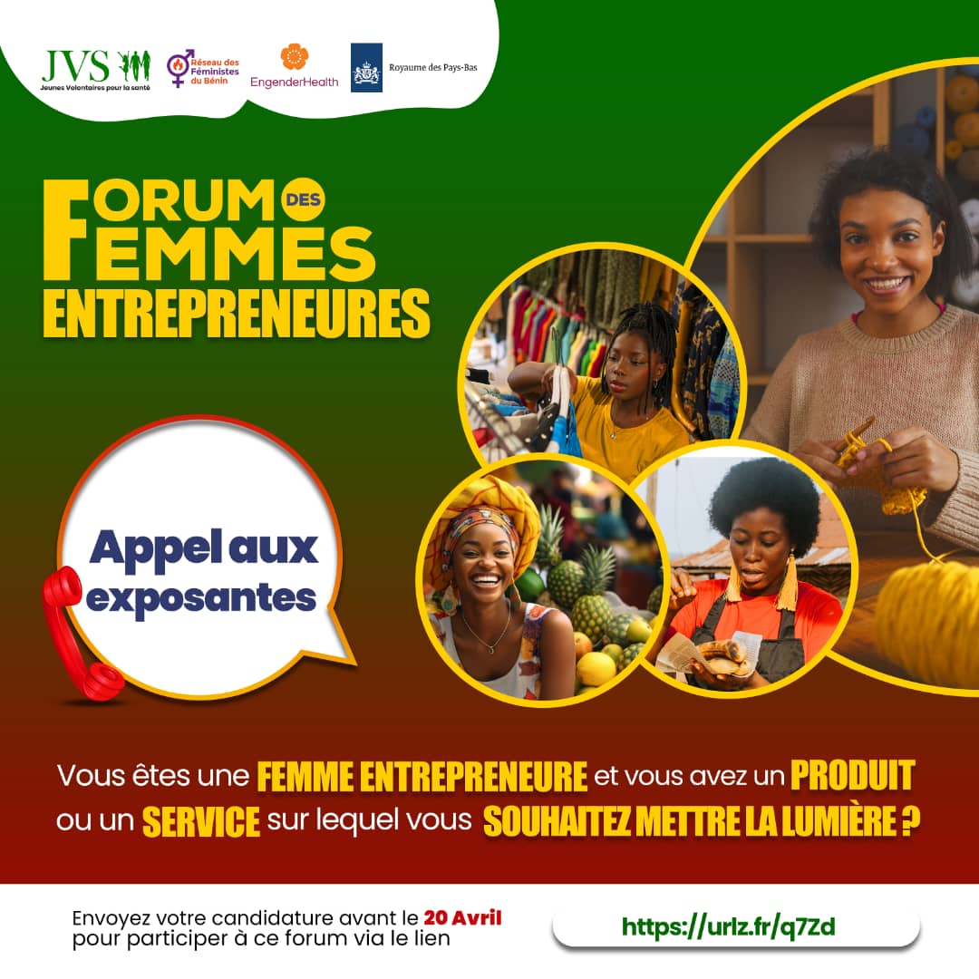 🌟 Appel à toutes les femmes entrepreneures🌟
Vous êtes une créatrice, une chef d'entreprise passionnée?
Mettez en avant votre marque lors du Forum des Femmes Entrepreneures! 
 💫 Réservez gratuitement votre stand dès maintenant  via ce lien 👉🏾 urlz.fr/q7Zd 
#Girlboss